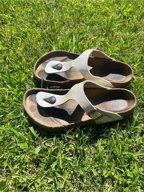 Birkenstock White Thong Sandals